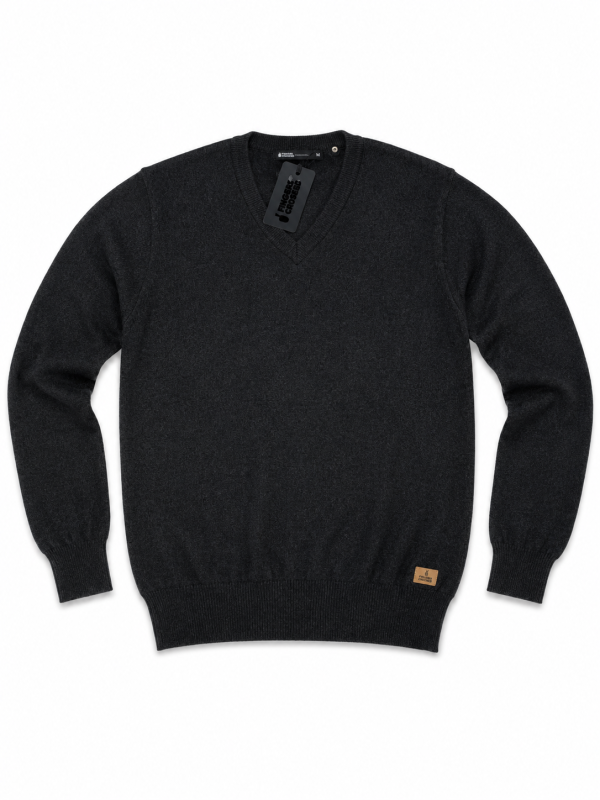 Sweater cuello V jaspeado Finger Crossed